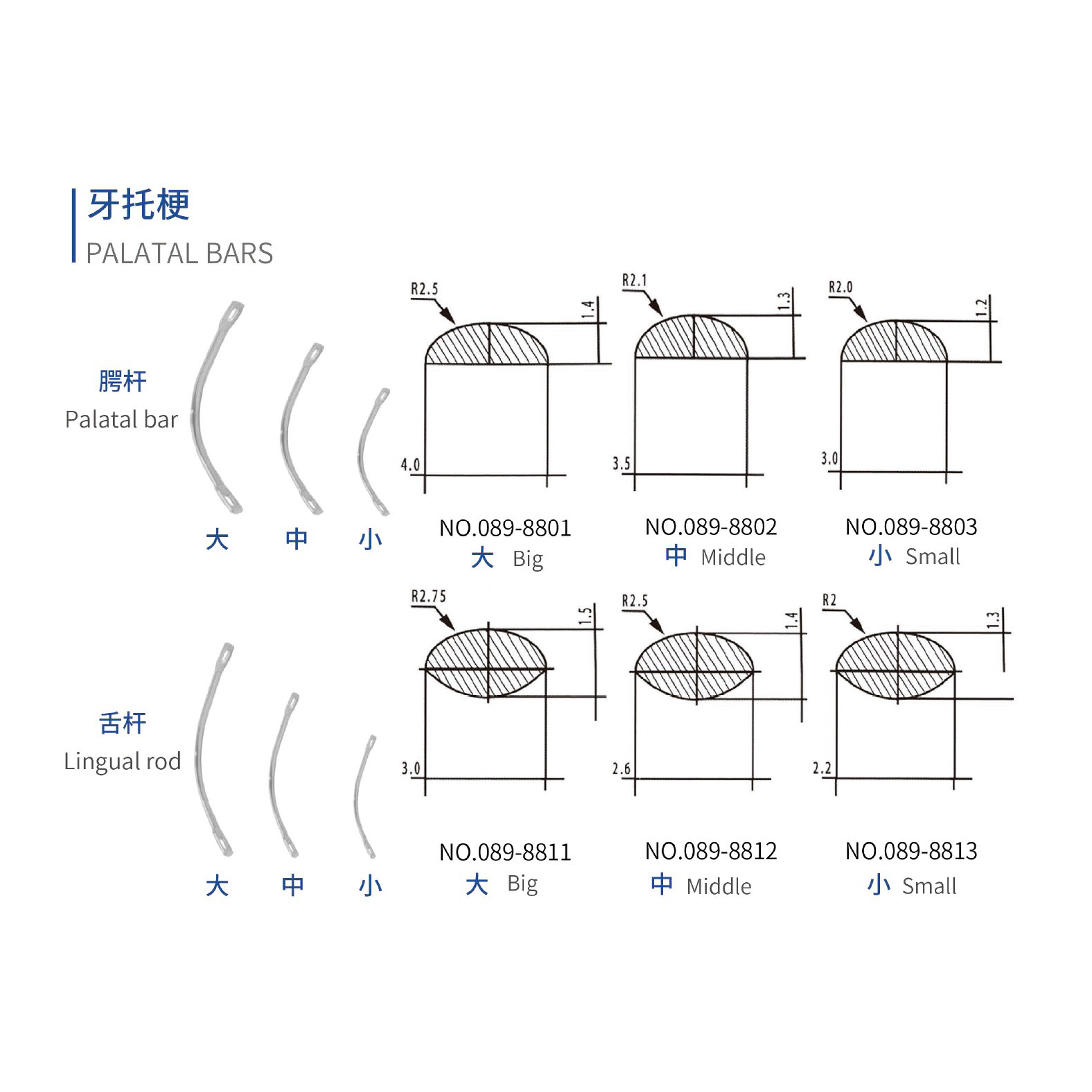 Palatal bars, Dental Instrument